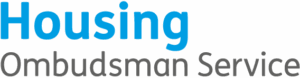 The logo for the Housing Ombudsman Service., in light blue and a slightly muted grey.